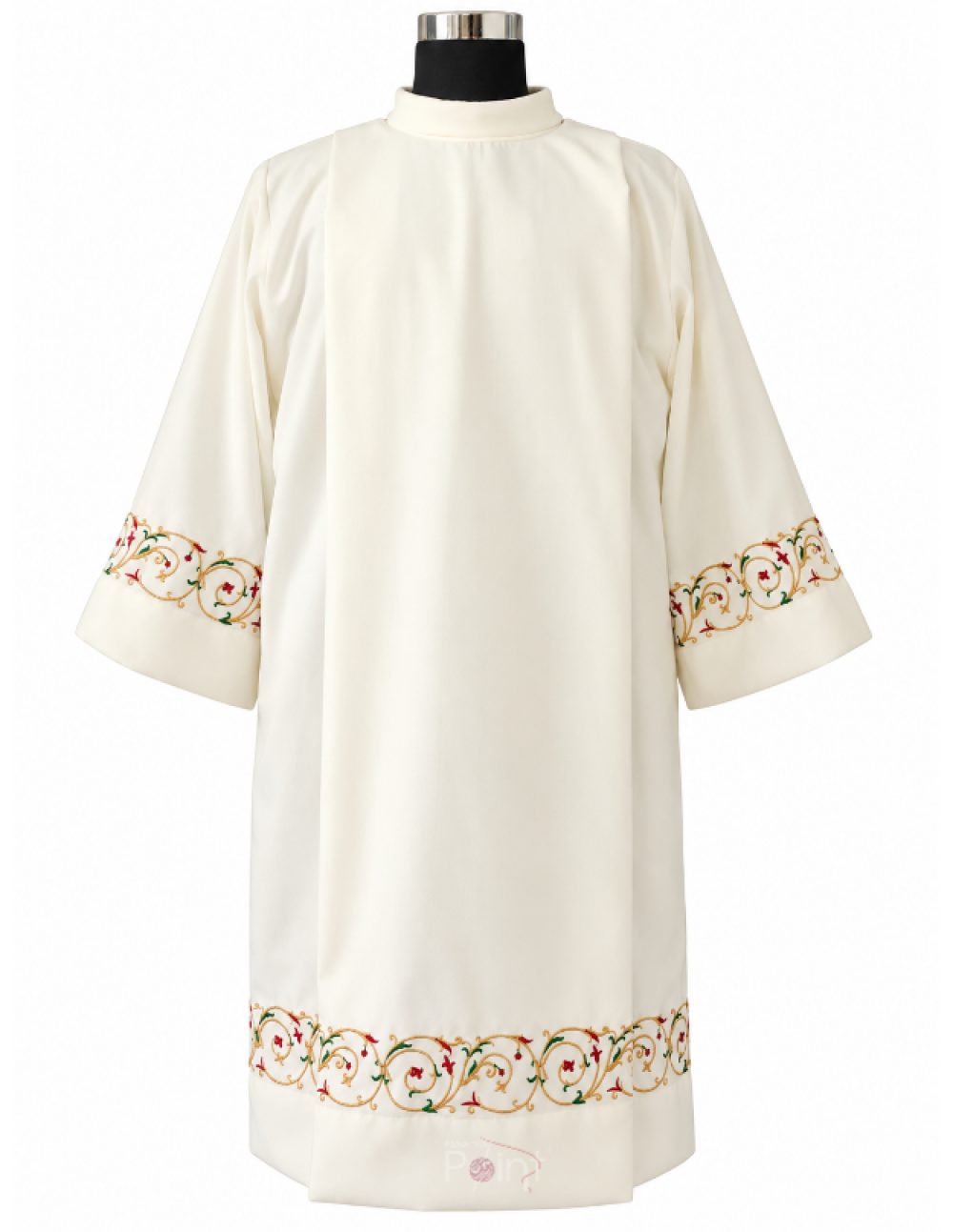 Cream Floral Trim Surplice | Liturgical Vestment
