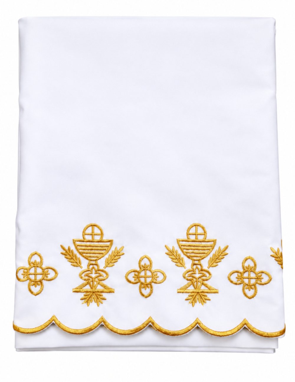 Altar cloth size diagram showing approximate drop measurements