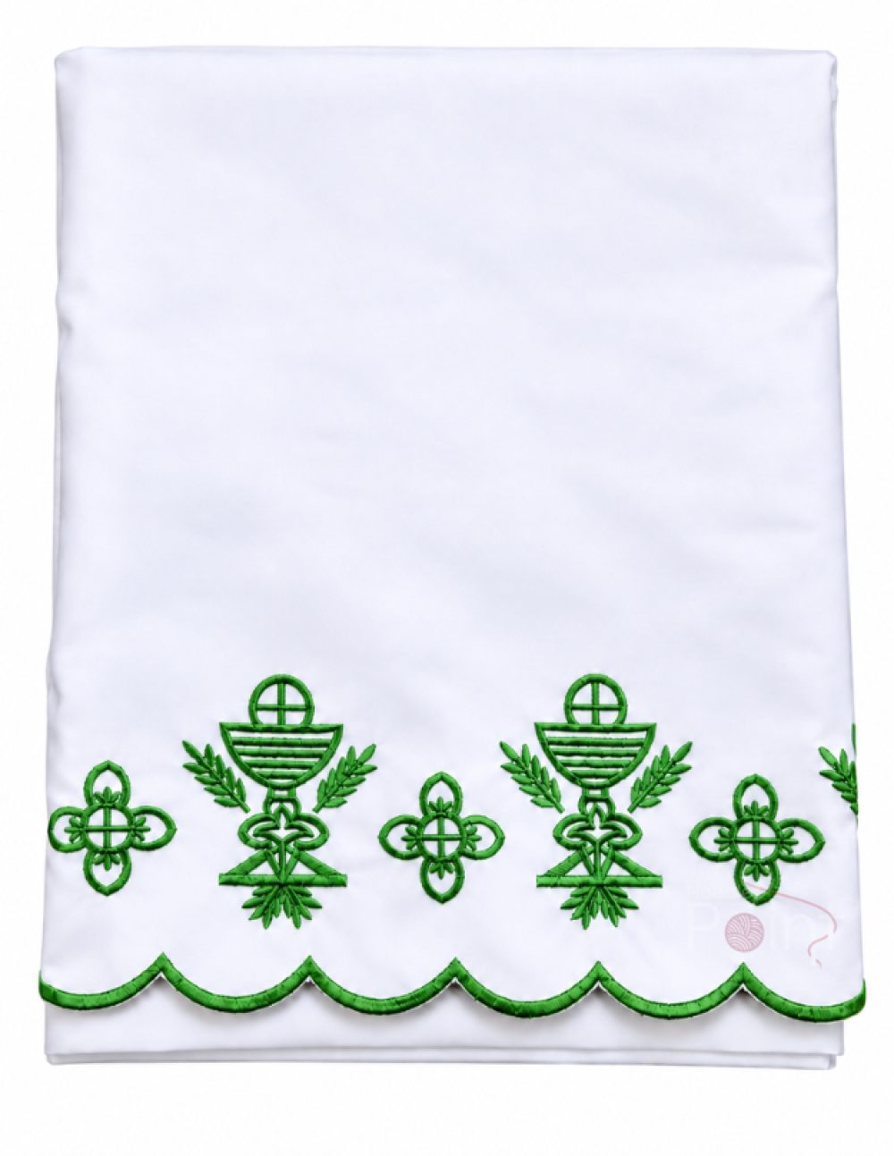 2.5 meter altar table cloth size diagram showing approximate drop measurements
