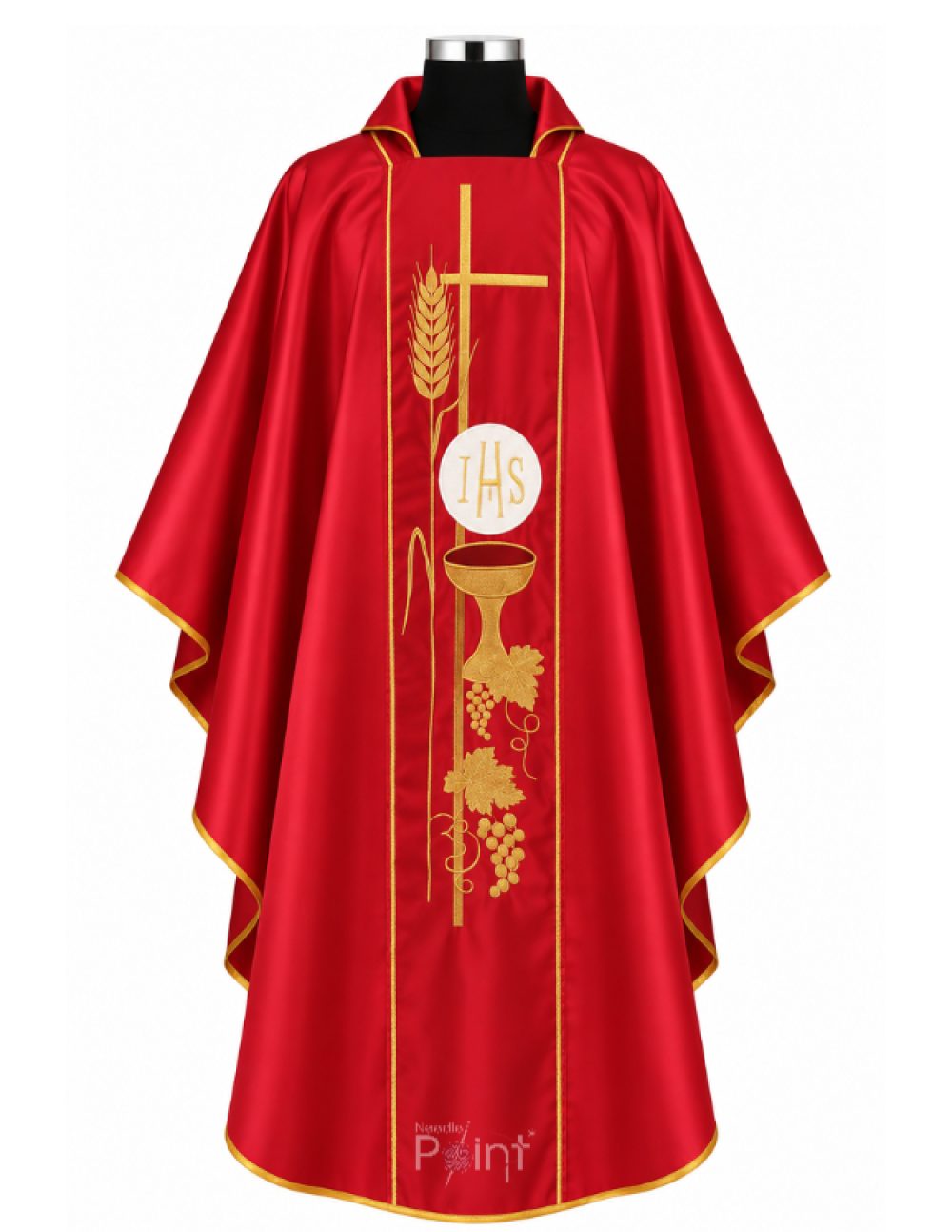 Chasuble with Golden Chalice and Eucharistic Embroidery