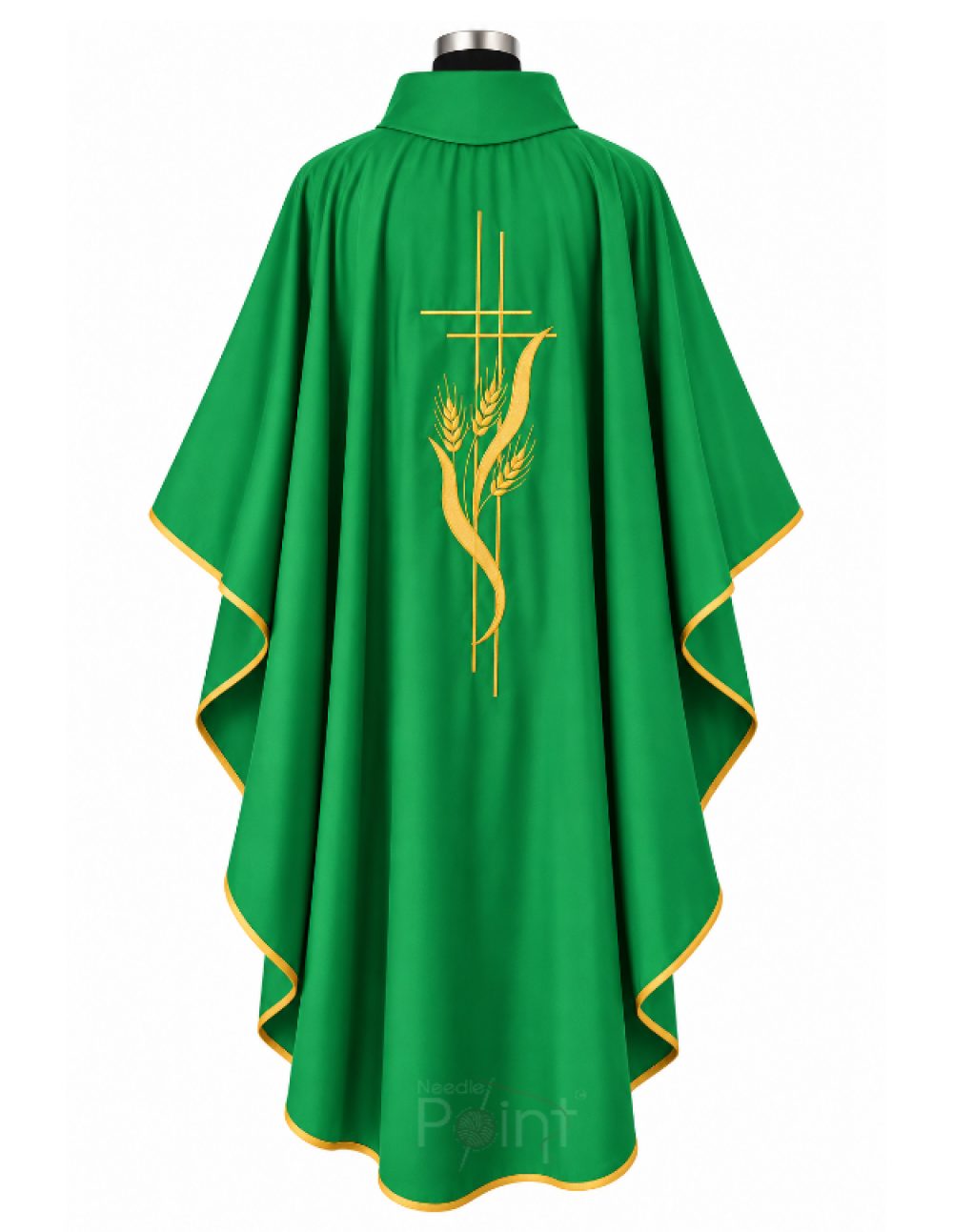 Elegant Chasuble with Rich Golden Embroidery back view