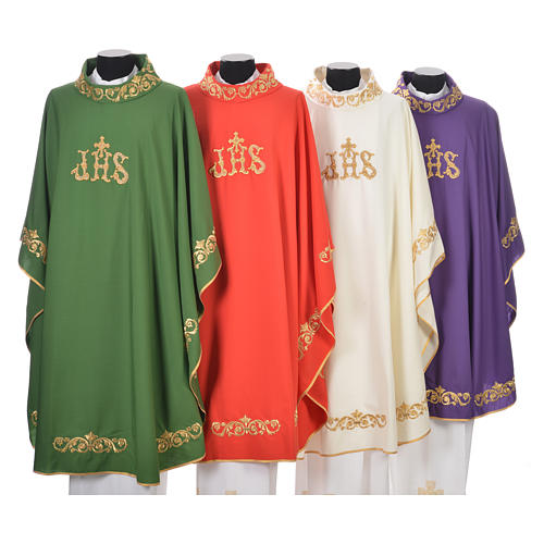 Chasuble with  IHS embroidery and Border 