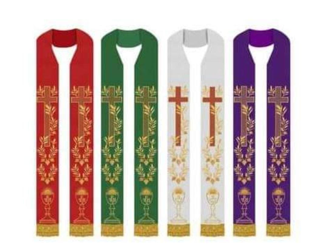 Priest stoles in 5 colour