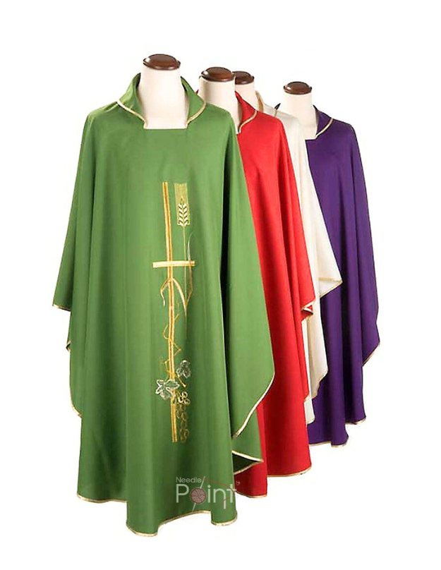 Chasuble with Gold Wheat Embroidery