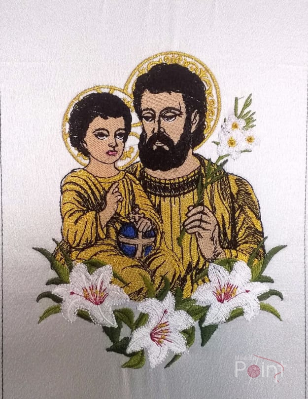 St. Joseph & Infant Jesus Embroidery