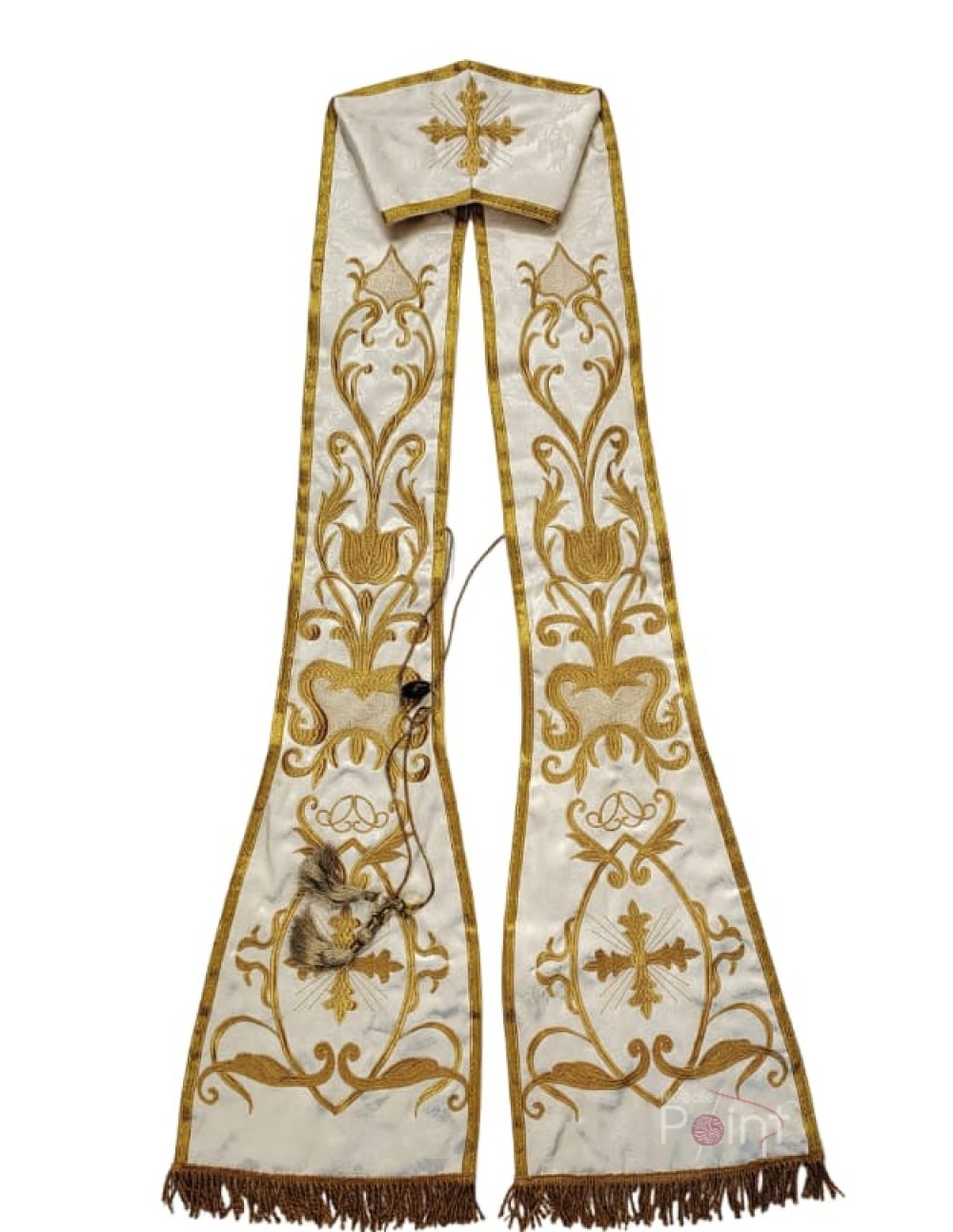 Ornate Liturgical Gold Embroidery Stole For Priest