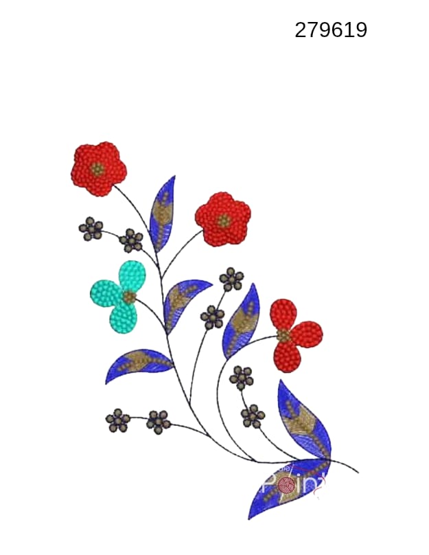 Floral Small Embroidery Design – 279619