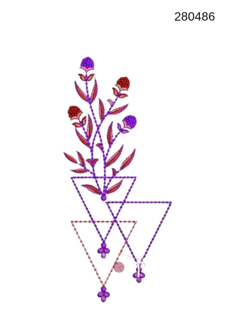 Floral Small Embroidery Design – 280486