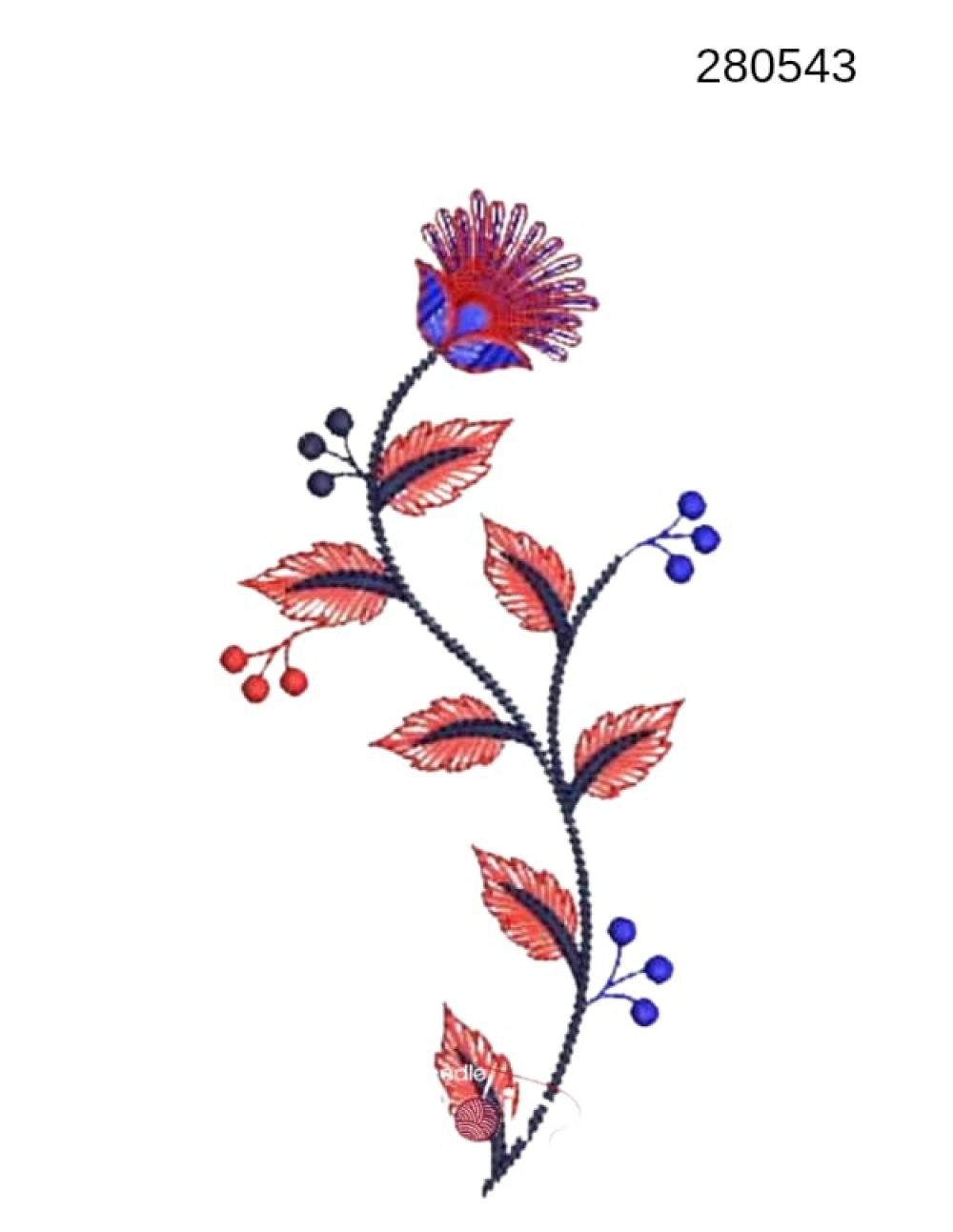 Floral Small Embroidery Design – 280543