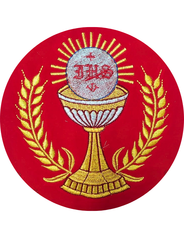 Sacred Chalice IHS Wheat Embroidery Design