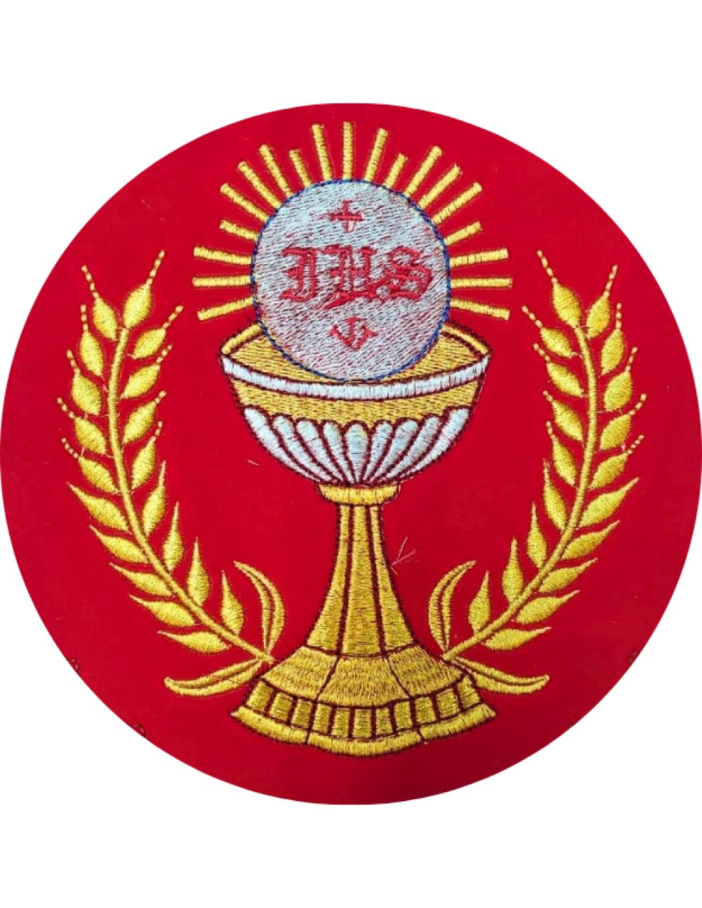Sacred Chalice IHS Wheat Embroidery Design