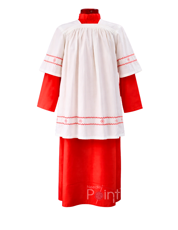 Church Altar Boys Dress with Embroidery