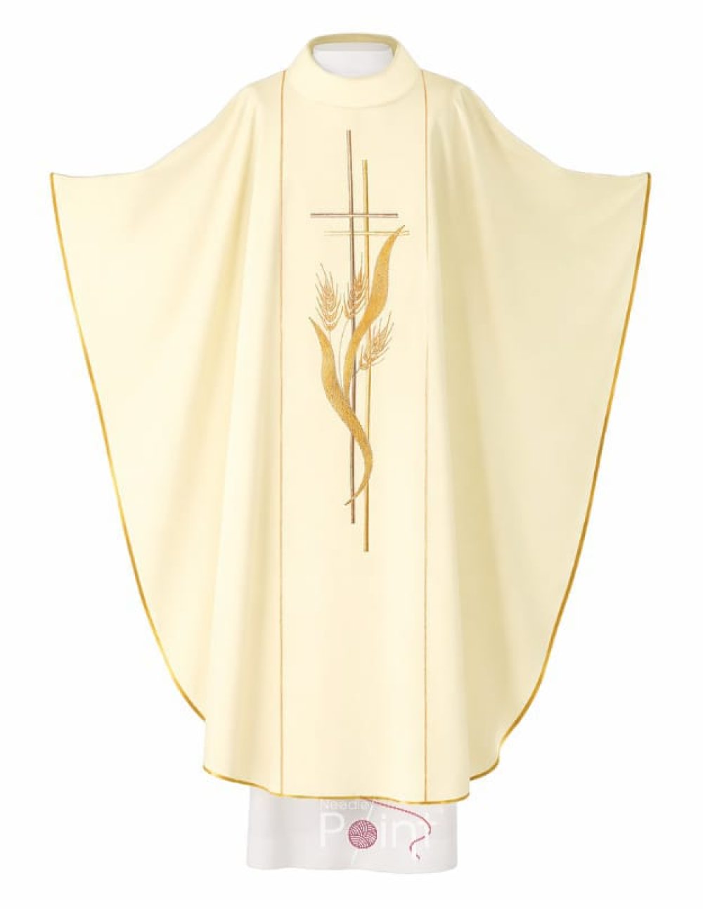 Cream priest chasuble with gold embroidery Catholic vestment