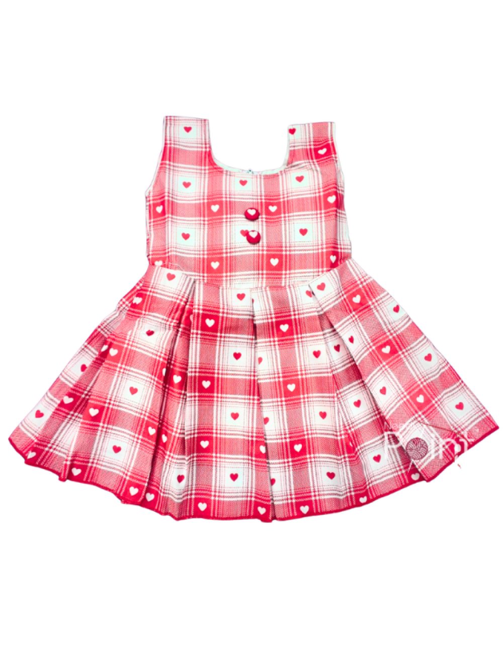Pure Cotton Baby Girl Frock with Heart Print (6–12 Months)