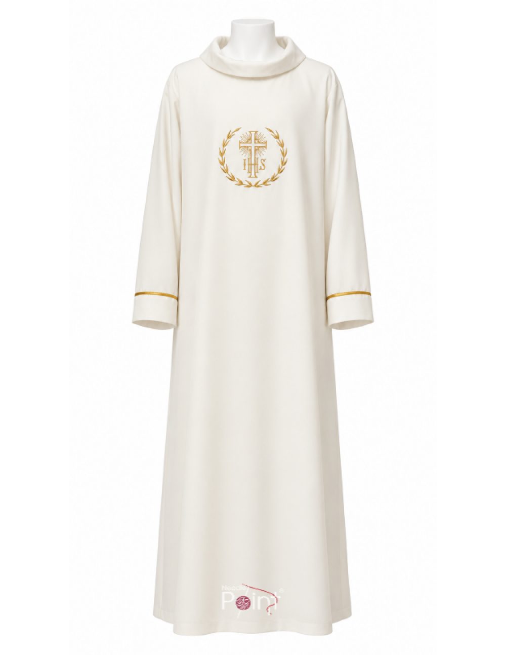 Cream Altar Boy Dress with IHS Embroidery (1)